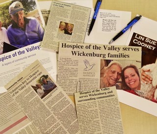 Newspaper clippings of Hospice of the Valley stories.